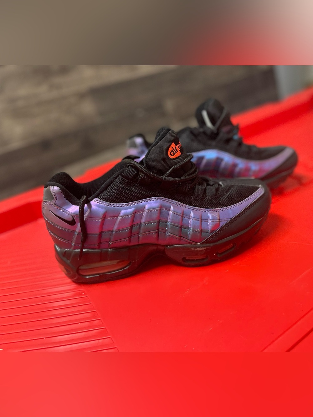 Kids Black & Purple Air-inspired Athletic Shoes